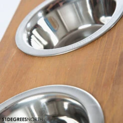 51 Degrees North Double Voerbak Teak -Hondenbenodigdheden Winkel 51 degrees north double voerbak teak 210365 1000 none
