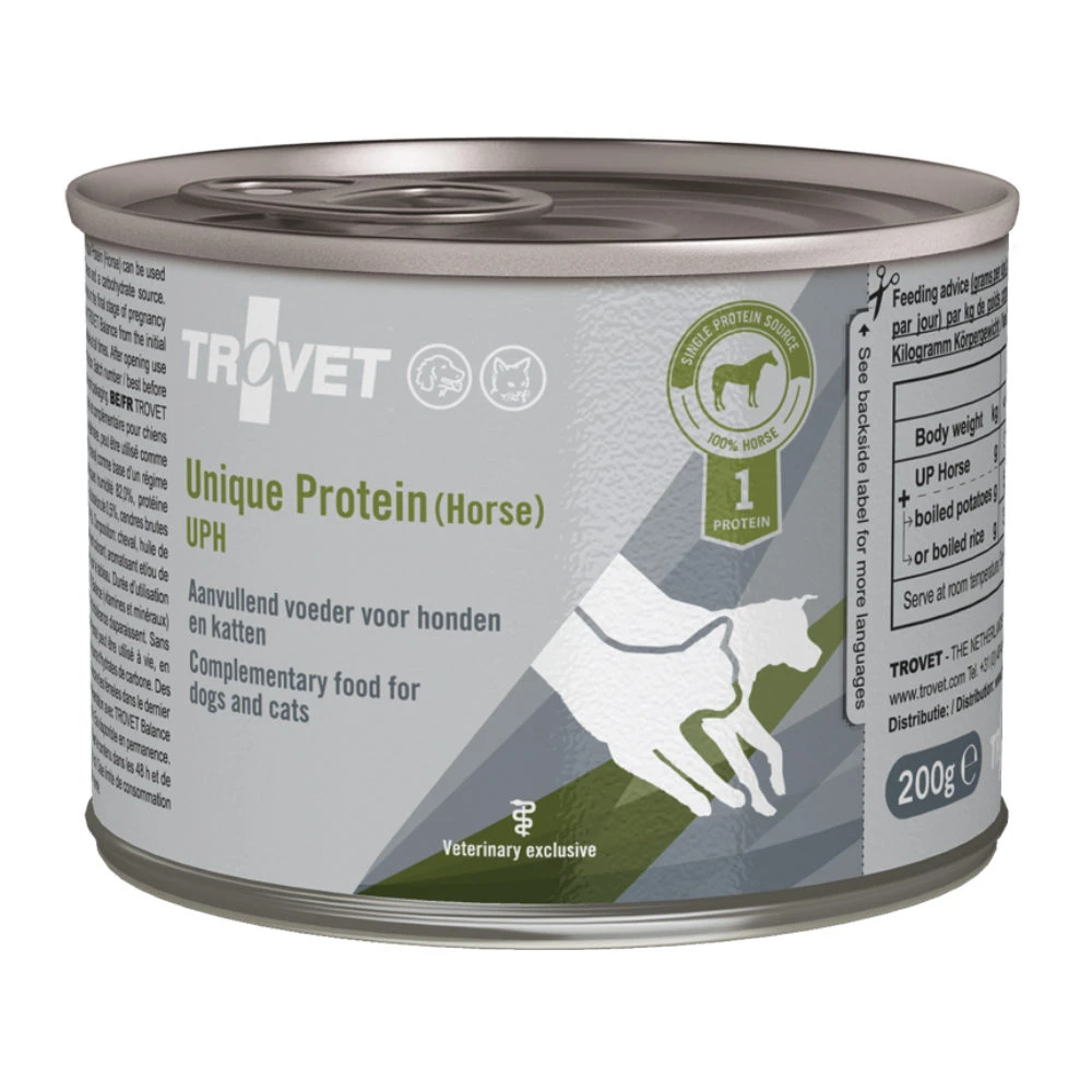 Trovet Unique Protein UPH (Horse) Hond/kat 1 Trovet Unique Protein UPH (Horse) Hond/kat