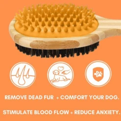 Dogslife Bamboo Dog Brush -Hondenbenodigdheden Winkel dogslife bamboo dog brush 219804 0500 none