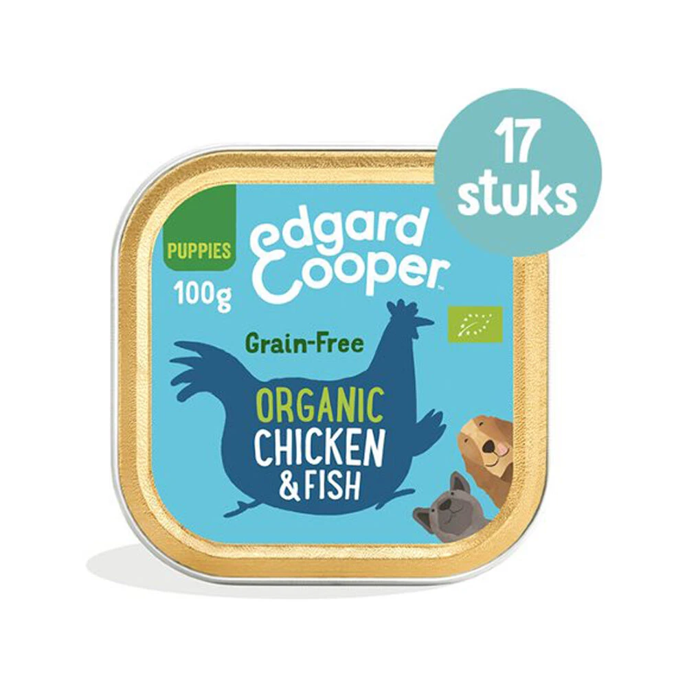 Edgard & Cooper Biologisch Puppy - Kip & Vis - Kuipje 3 Edgard & Cooper Biologisch Puppy - Kip & Vis - Kuipje - Afbeelding 3