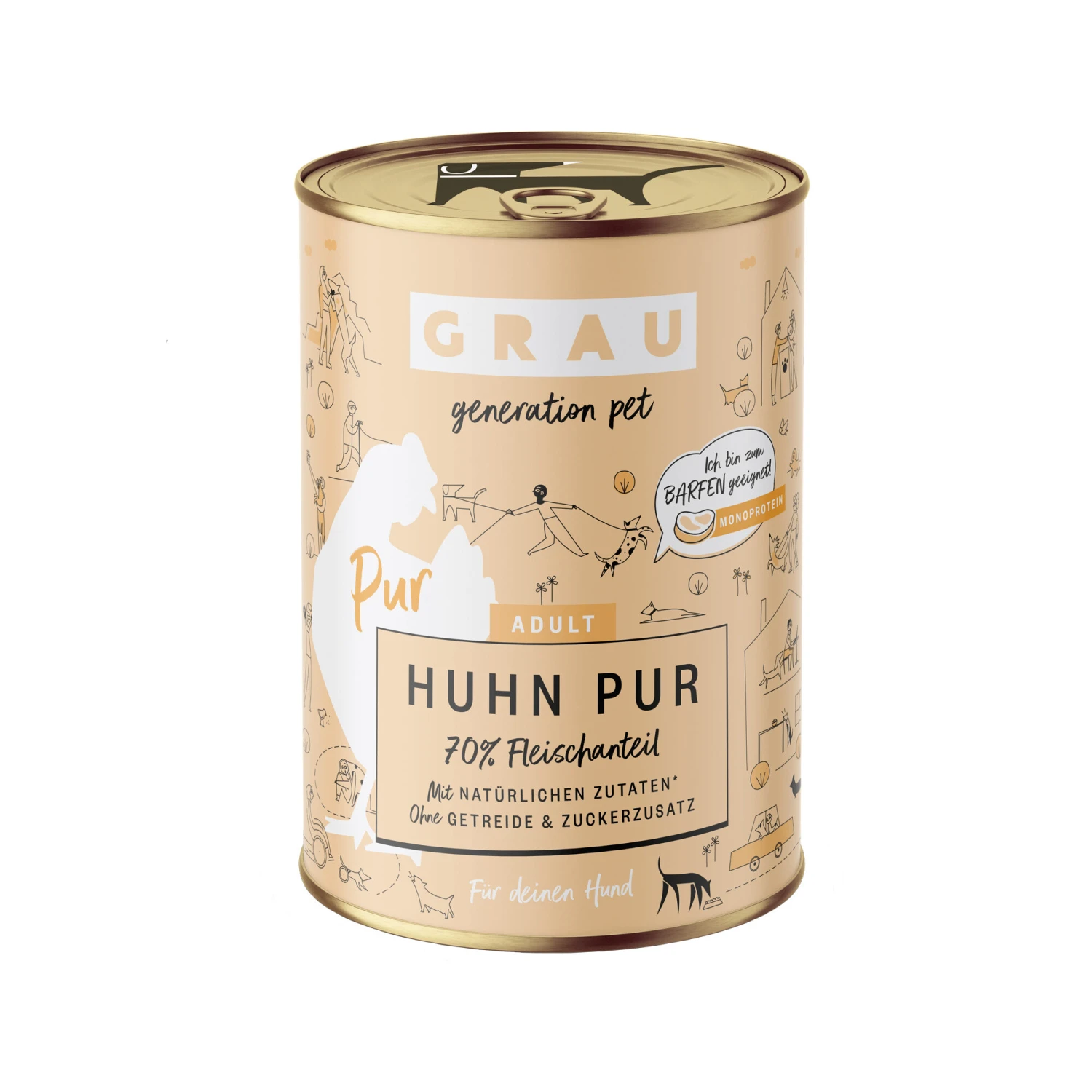 Grau Excellence Adult Puur Hondenvoer - Gevogelte - Blik 4 Grau Excellence Adult Puur Hondenvoer - Gevogelte - Blik - Afbeelding 4